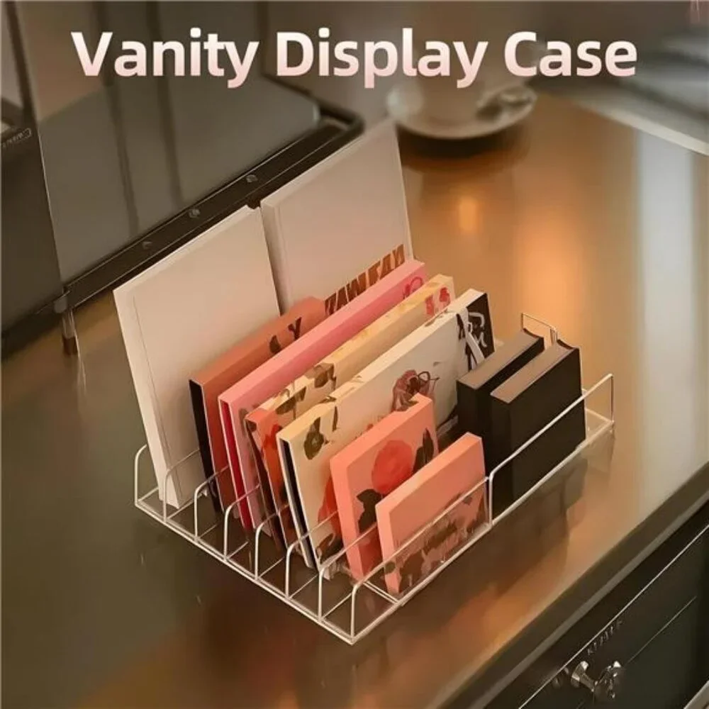 Clear Acrylic Eyeshadow Palette Organizer Makeup Display Holder Set of 2